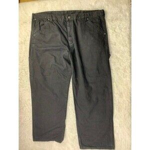Smiths Workwear Size 46x30 Mens Carpenter Jeans Black Cotton Straight Leg